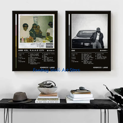 GNX Good Kid, M.A.A.d City DxMN. Music Album By Kendrick Lamar Dark Poster Canvas Painting Wall Pictures Home Decor Fans Gifts