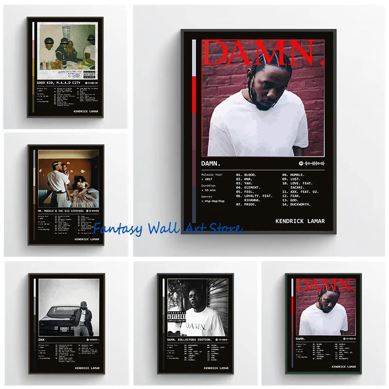 GNX Good Kid, M.A.A.d City DxMN. Music Album By Kendrick Lamar Dark Poster Canvas Painting Wall Pictures Home Decor Fans Gifts