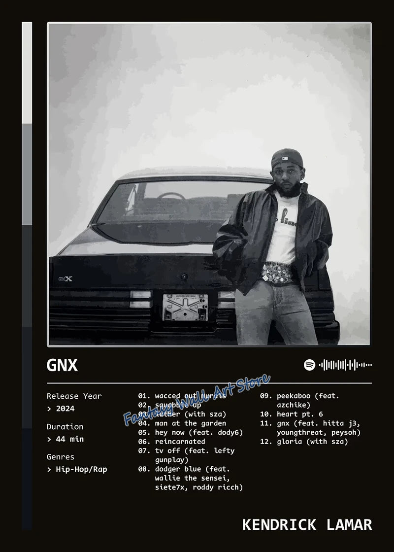 GNX Good Kid, M.A.A.d City DxMN. Music Album By Kendrick Lamar Dark Poster Canvas Painting Wall Pictures Home Decor Fans Gifts
