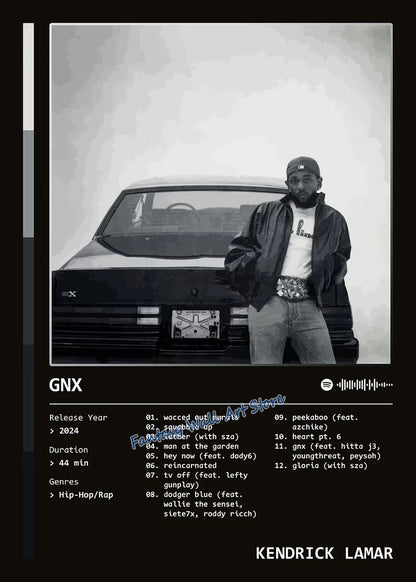 GNX Good Kid, M.A.A.d City DxMN. Music Album By Kendrick Lamar Dark Poster Canvas Painting Wall Pictures Home Decor Fans Gifts