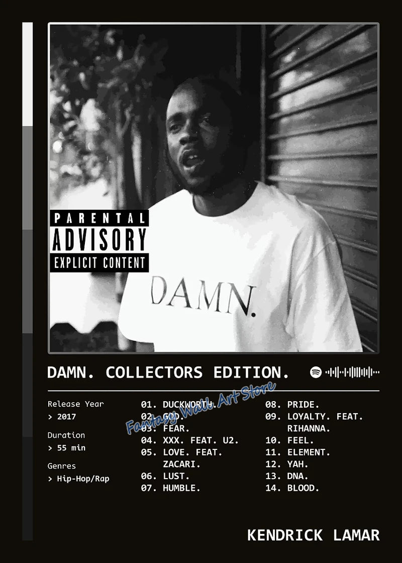 GNX Good Kid, M.A.A.d City DxMN. Music Album By Kendrick Lamar Dark Poster Canvas Painting Wall Pictures Home Decor Fans Gifts