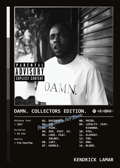 GNX Good Kid, M.A.A.d City DxMN. Music Album By Kendrick Lamar Dark Poster Canvas Painting Wall Pictures Home Decor Fans Gifts